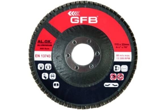 ALİMİNYUM FLAP DİSK ZIMPARA 115 mm - 40 / 60 / 80 / 100 / 120 KUM 80 KUM