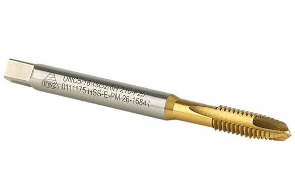 HSS TİTANYUM DÜZ MAKİNA KILAVUZU UNC KALIN DİŞ DIN 371 / 376 - TÜM ÖLÇÜLER 1 / 2 * 12