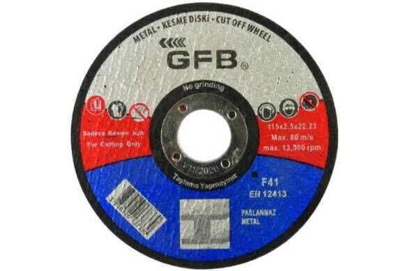 METAL KESME TAŞ 115/180/230/300/350 mm TÜM ÖLÇÜLER 300 * 3 * 25.4 METAL KESME