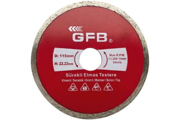 SÜREKLİ TURBO ELMAS , MERMER GRANİT SERAMİK KESİCİ  115 mm / 180 mm / 230 mm ÖLÇÜLER 230 mm